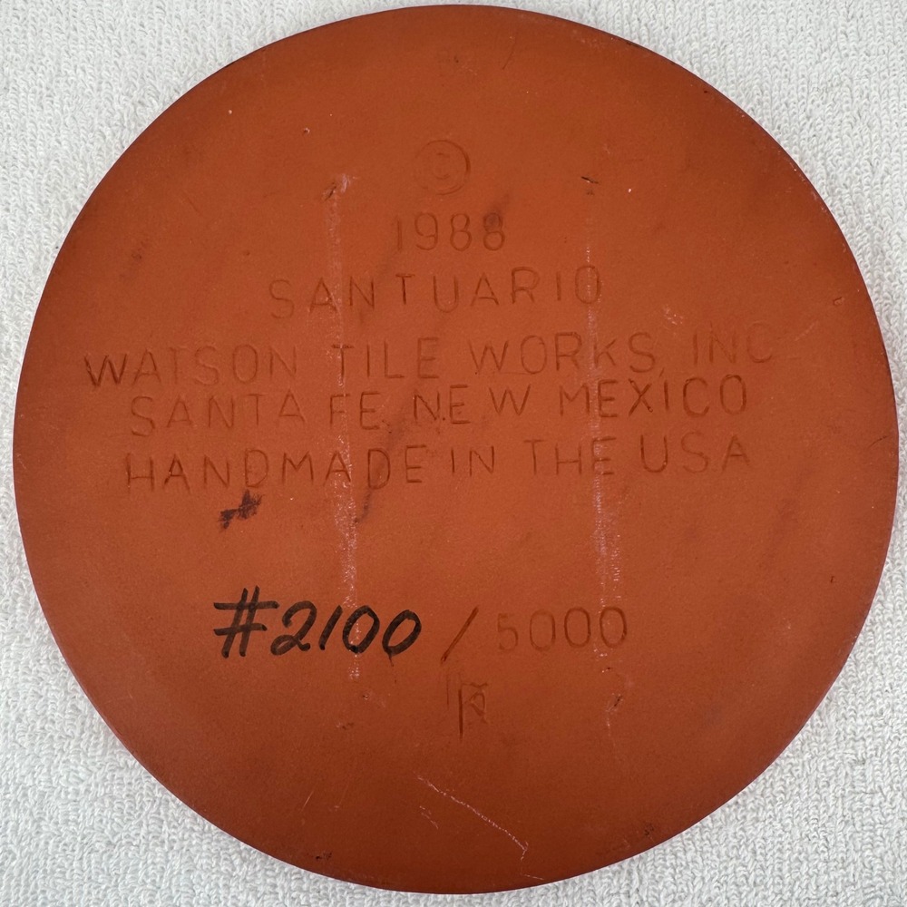 Vintage Watson Tile Works 1988 Santuario Pueblo Santa Fe Terracotta LE 2100/5000 - Picture 3 of 6